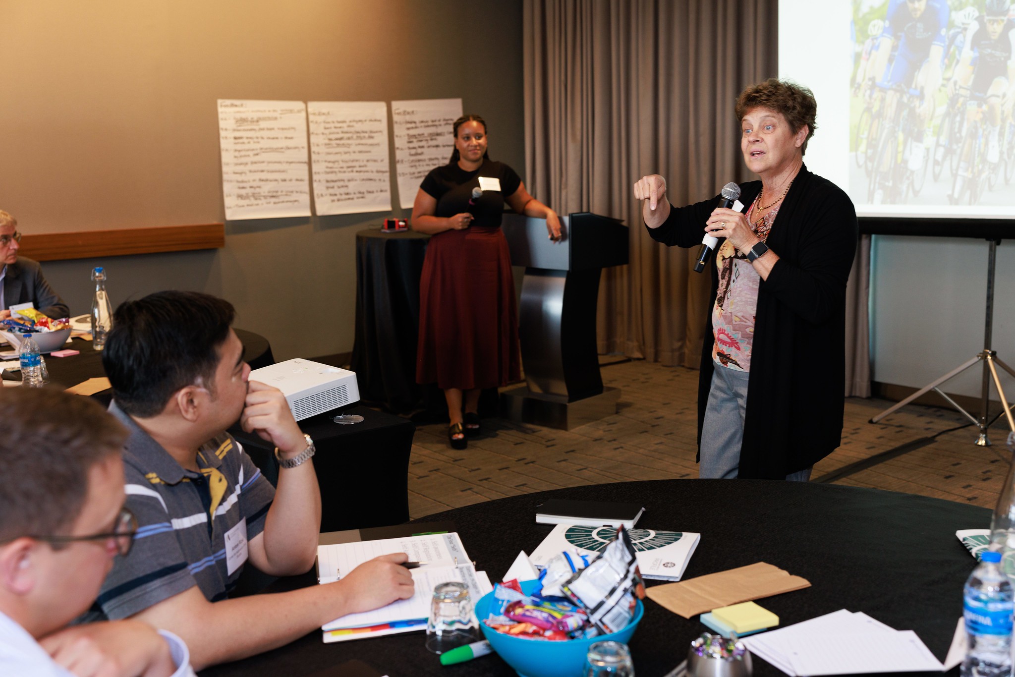 Consultant facilitating an on-site session